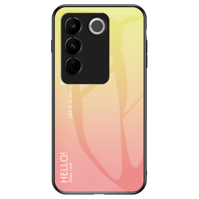 For vivo S16 S16 Pro Gradient Color Fall-proof Tempered Glass Back Shell Hard PC Soft TPU Hybrid Phone Case For vivo S16 S16 Pro Gradient Color Fall-proof Tempered Glass Back Shell Hard PC Soft TPU Hybrid Phone Case